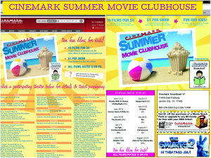 cinemark summer movie clubhouse
