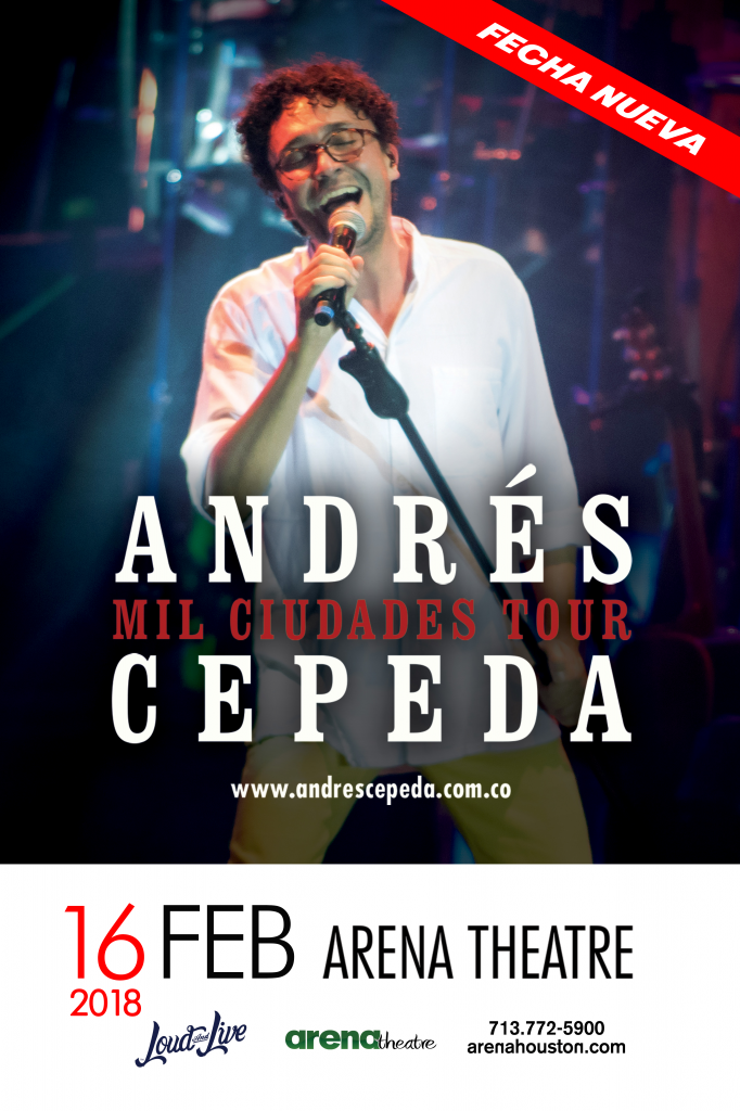 Andres Cepeda in concert on Friday, February 16, 2018 (hispanichouston.com)