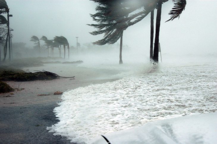 photo of breach during storm