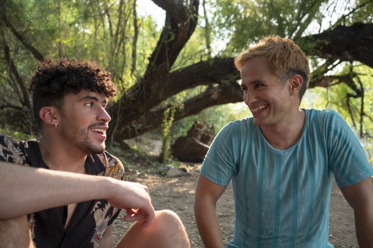 Photo of Bad Bunny and Gael Garcia Bernal in the movie Cassandro